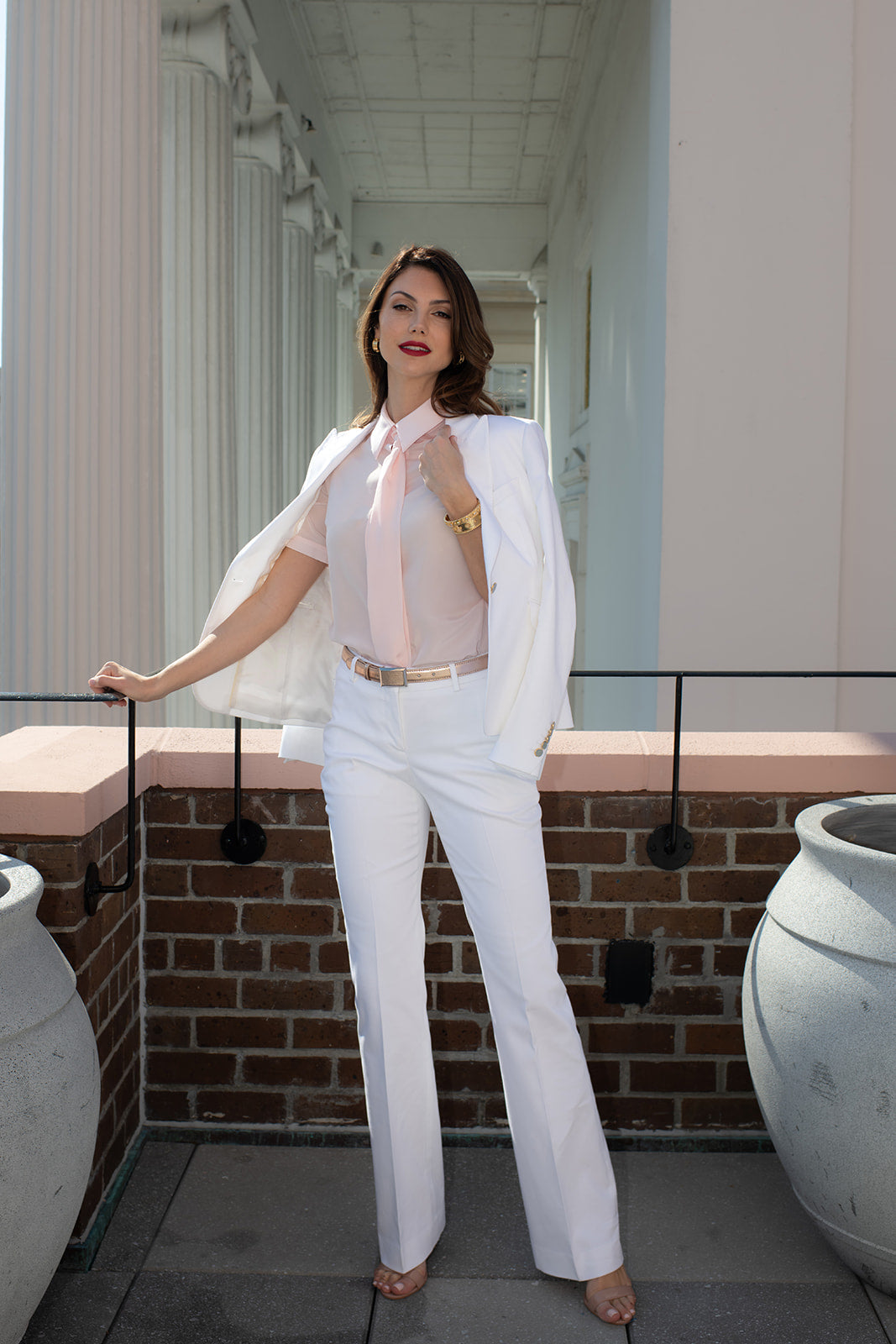 White Yacht Flare Trouser