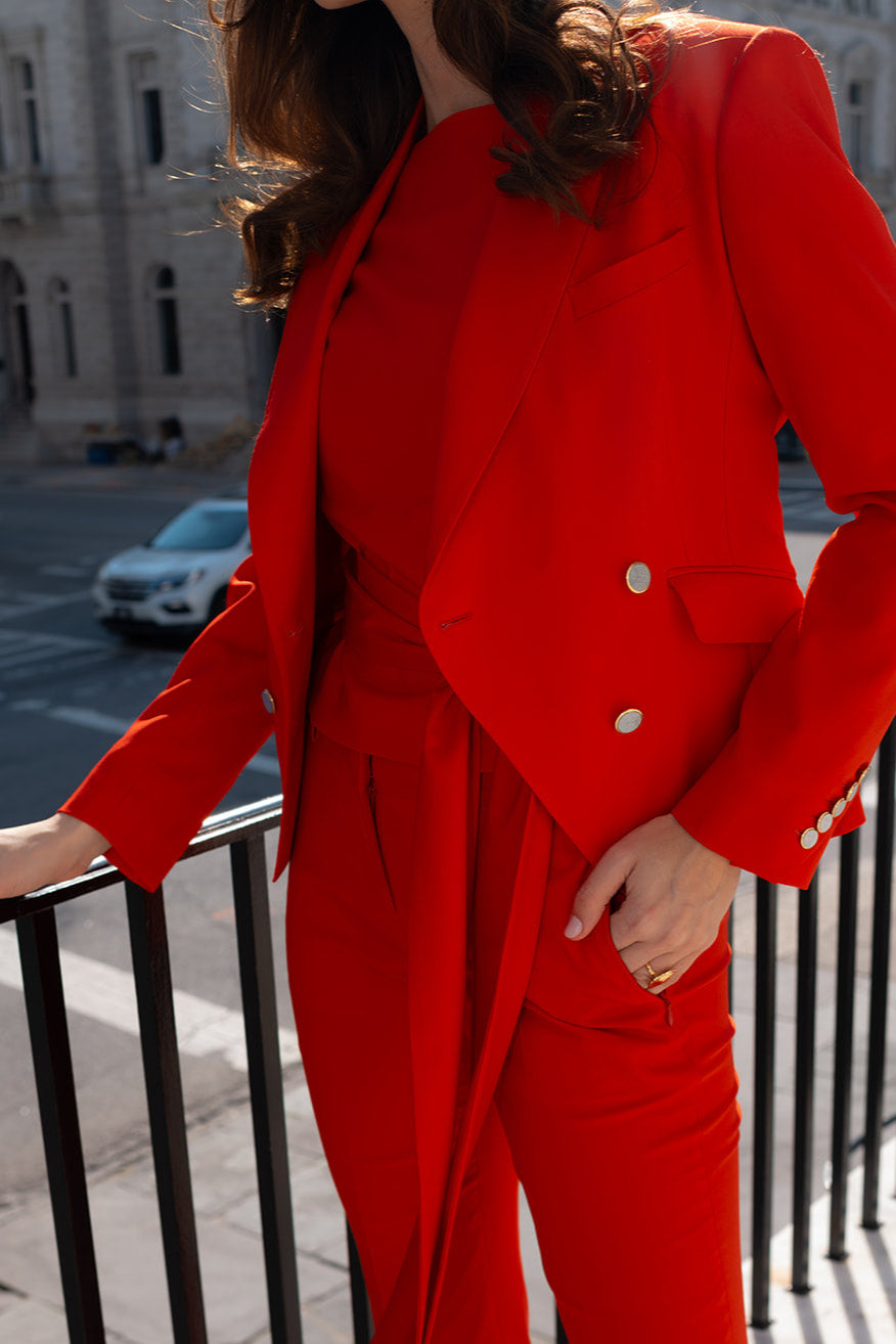 Monaco Red Ankle Pant