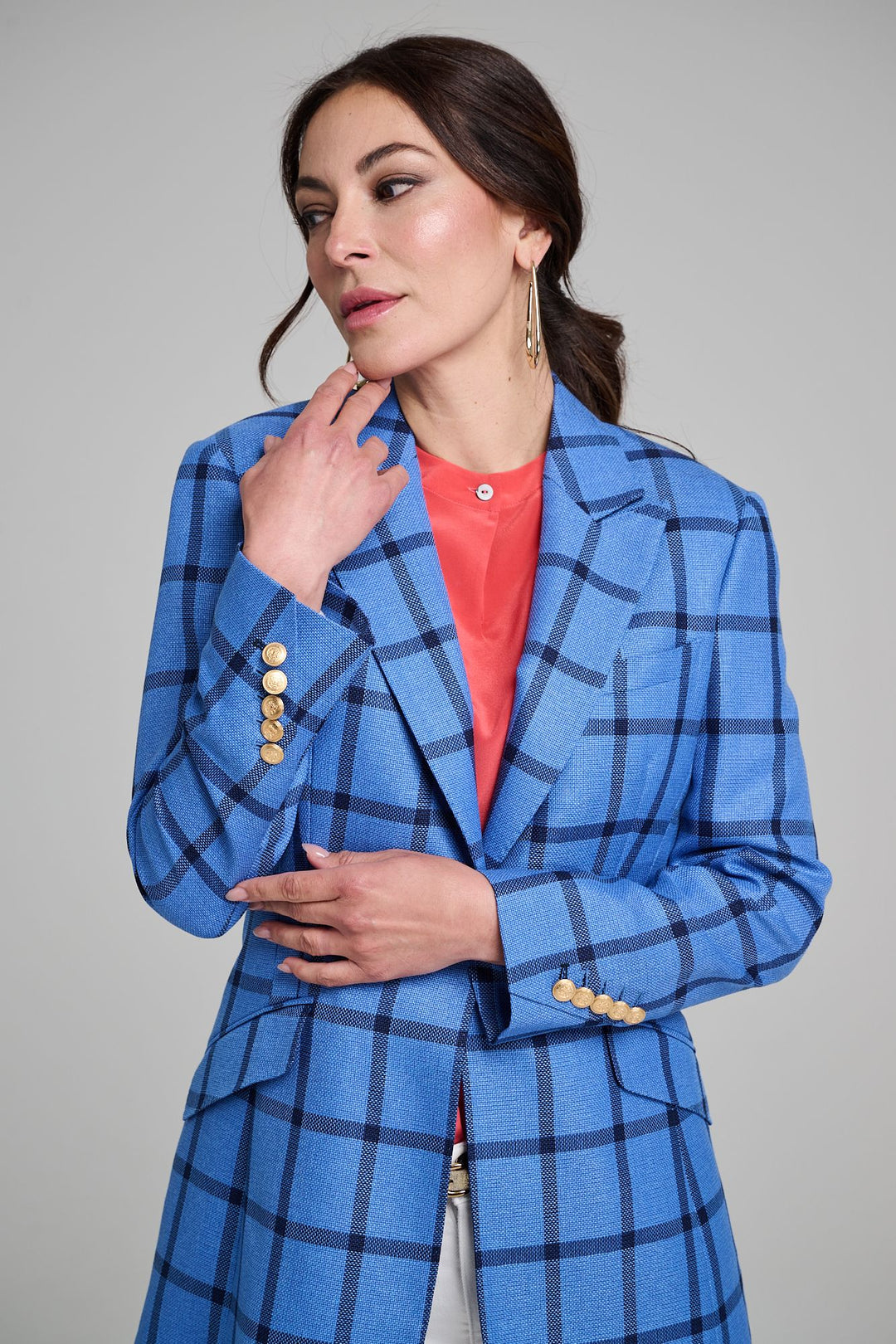 Blazer - Bellagio Blue Windowpane Plaid - SOLD OUT!