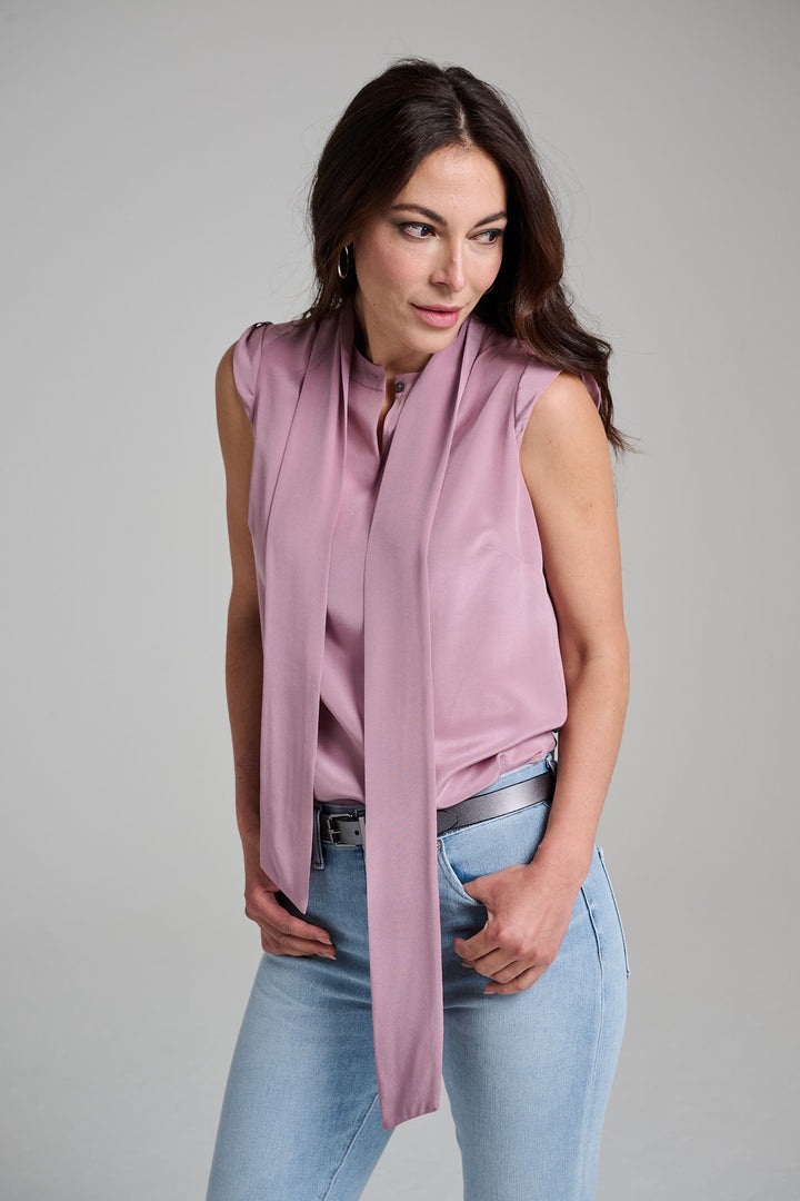 Cap Sleeve Blouse - Crepe de Chine - Positano