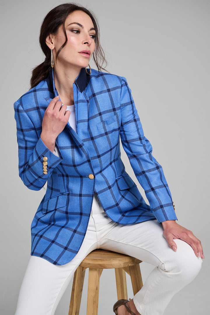 Blazer - Bellagio Blue Windowpane Plaid - SOLD OUT!