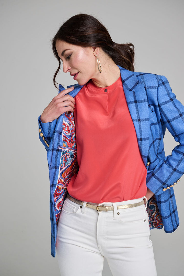 Blazer - Bellagio Blue Windowpane Plaid - SOLD OUT!