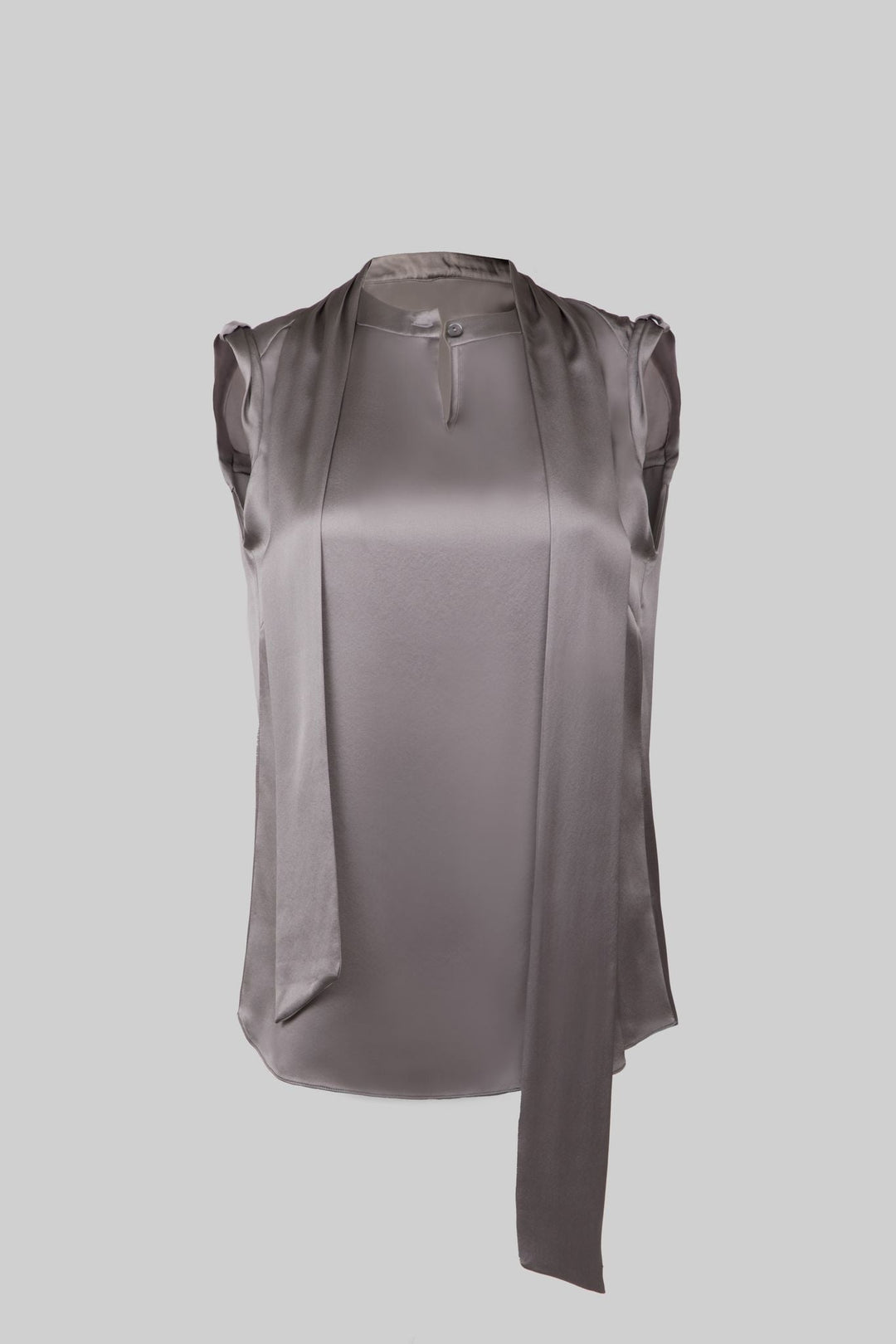 Platinum Cap Sleeve Silk Blouse