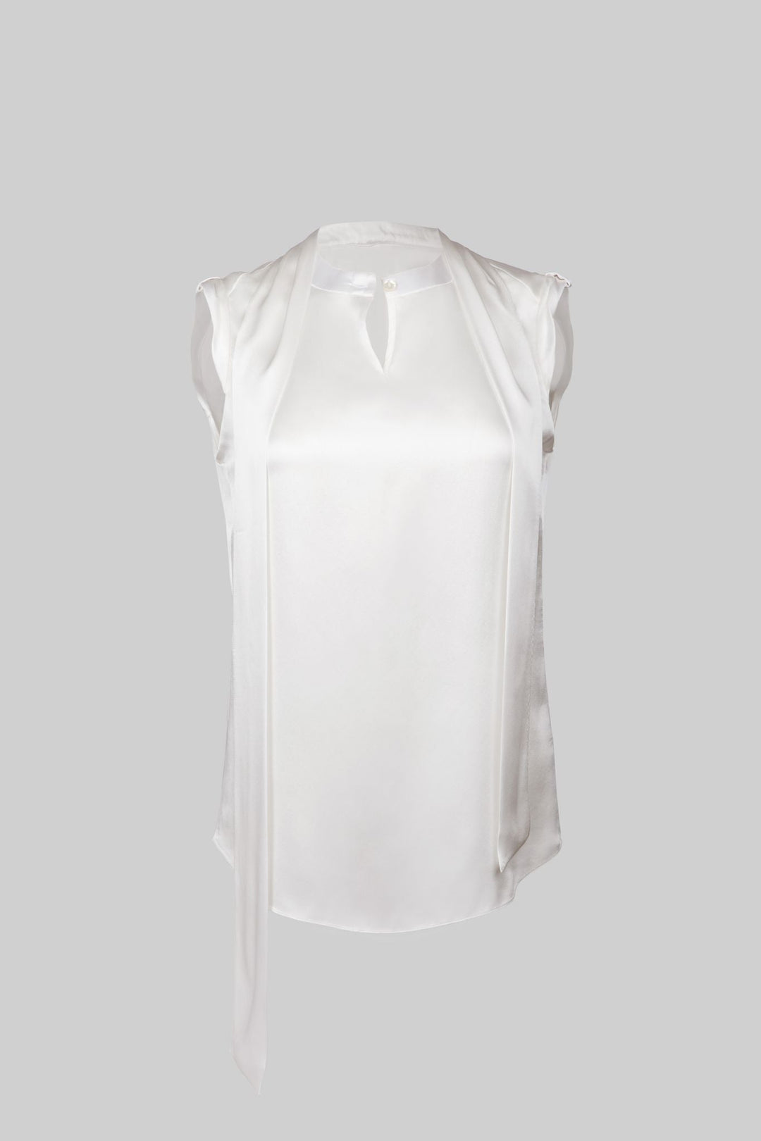 Ivory Cap Sleeve Silk Blouse