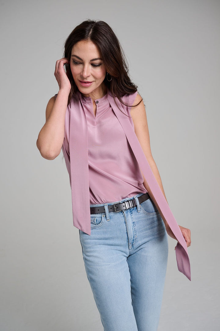 Cap Sleeve Blouse - Crepe de Chine - Positano