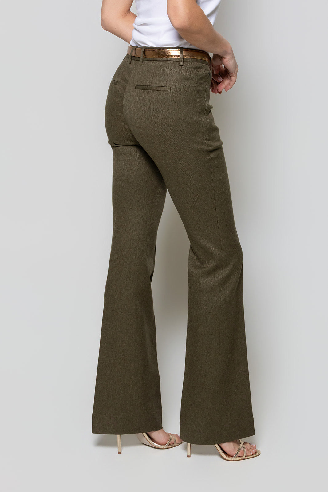 Flare Trouser - Olive Grove