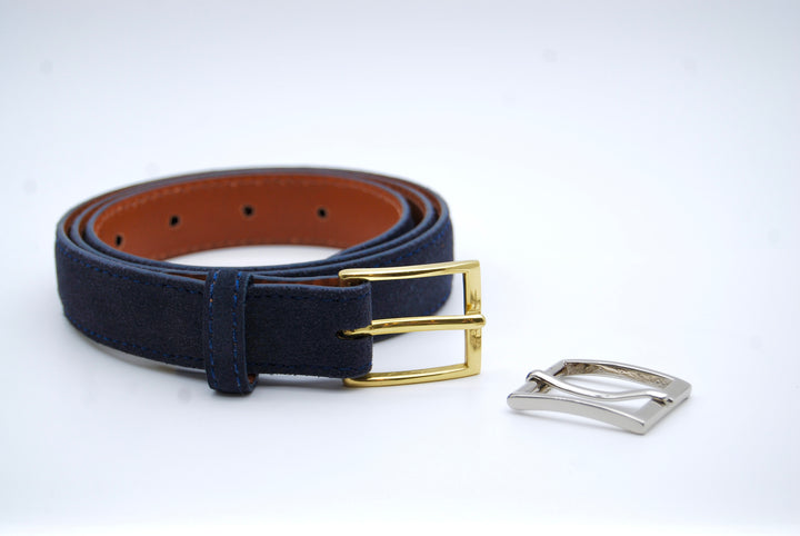 Belt - Italian Suede Navy Blue