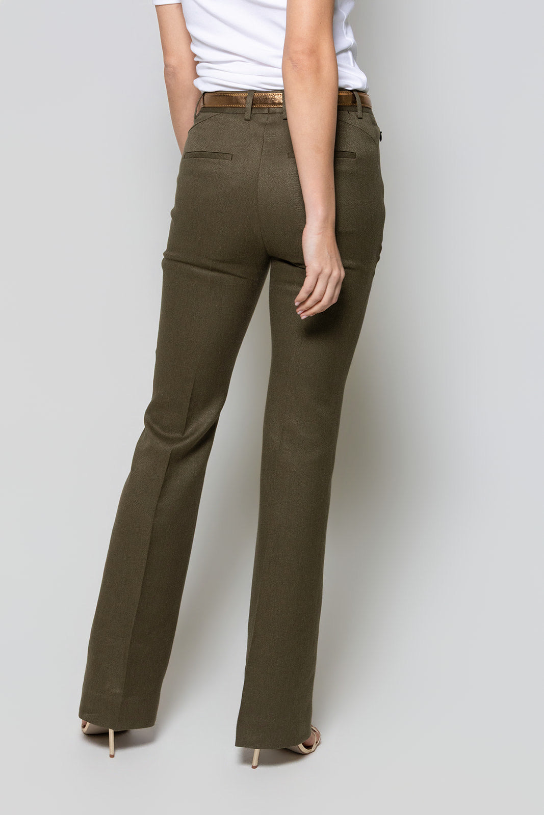 Flare Trouser - Olive Grove