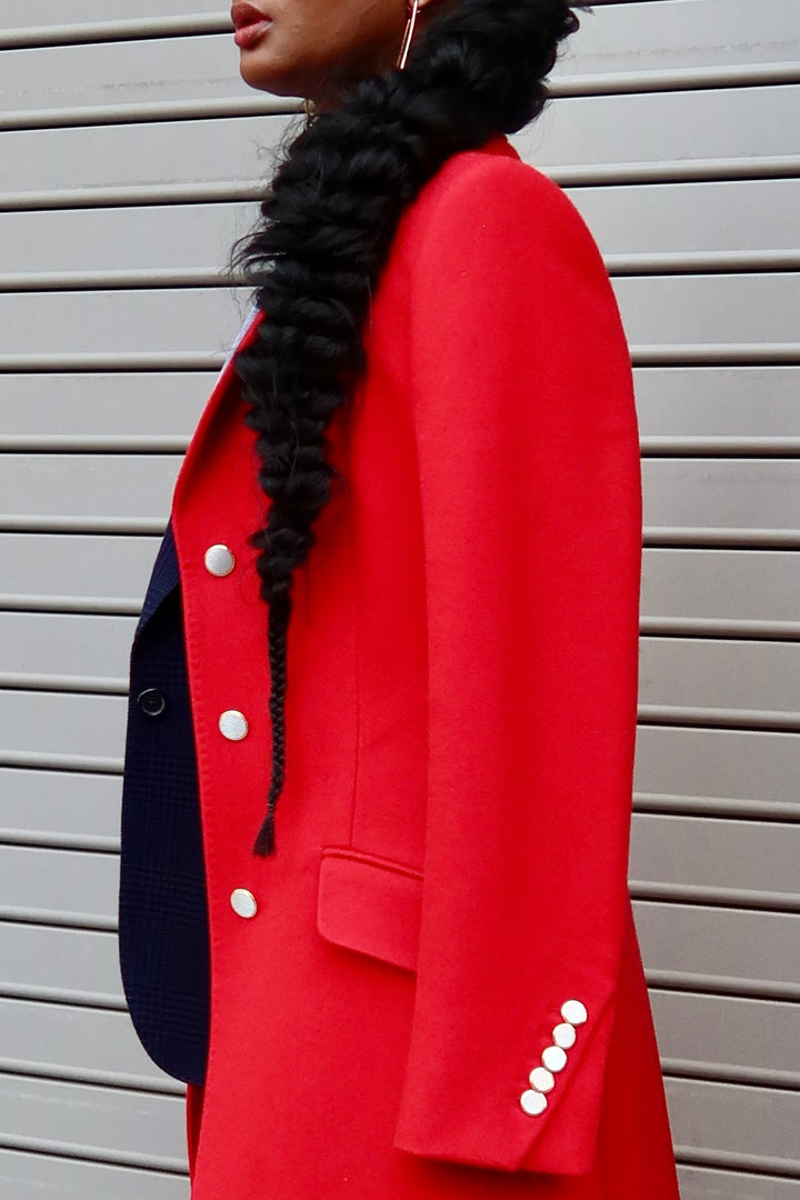 Double Breasted Carcoat -  Sexy Red