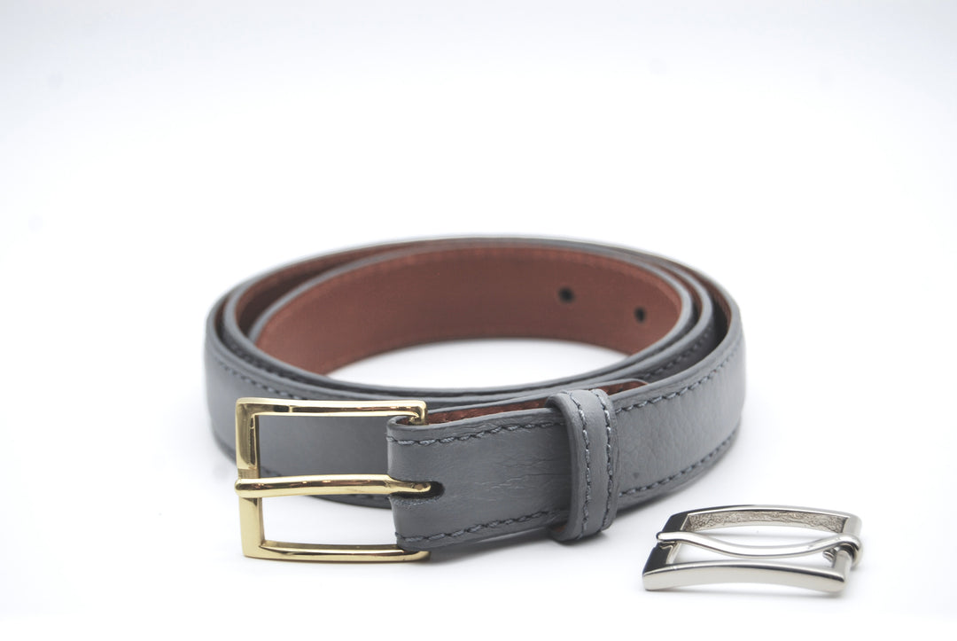 Belt - Italian Pebble Wedgewood Grey