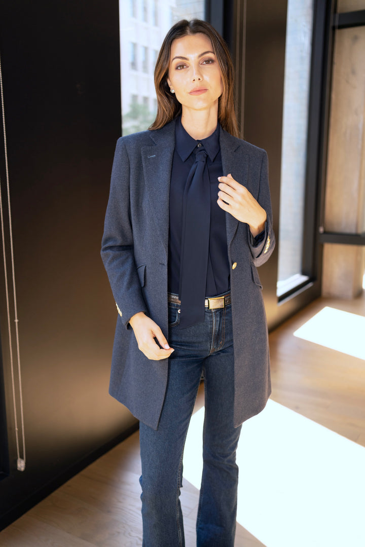 Blue Steel Cashmere Blend Duster Coat