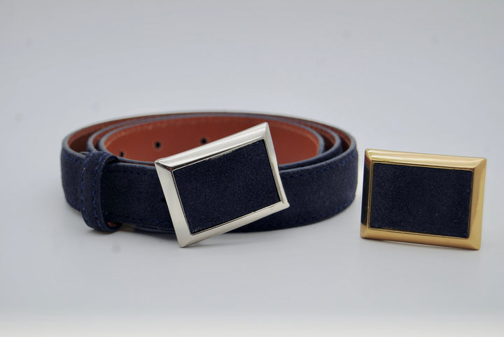 Belt - Italian Suede Navy Blue