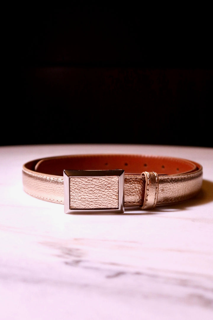 Belt - Italian Pebble White