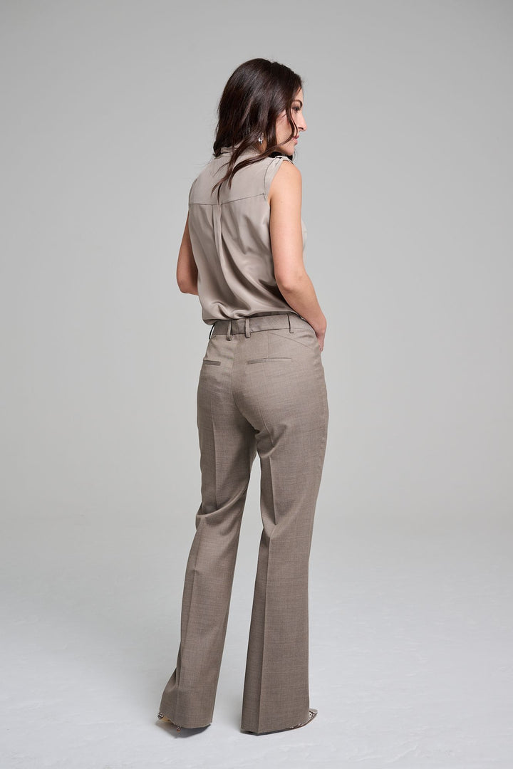 Flare Trouser - Milano Taupe