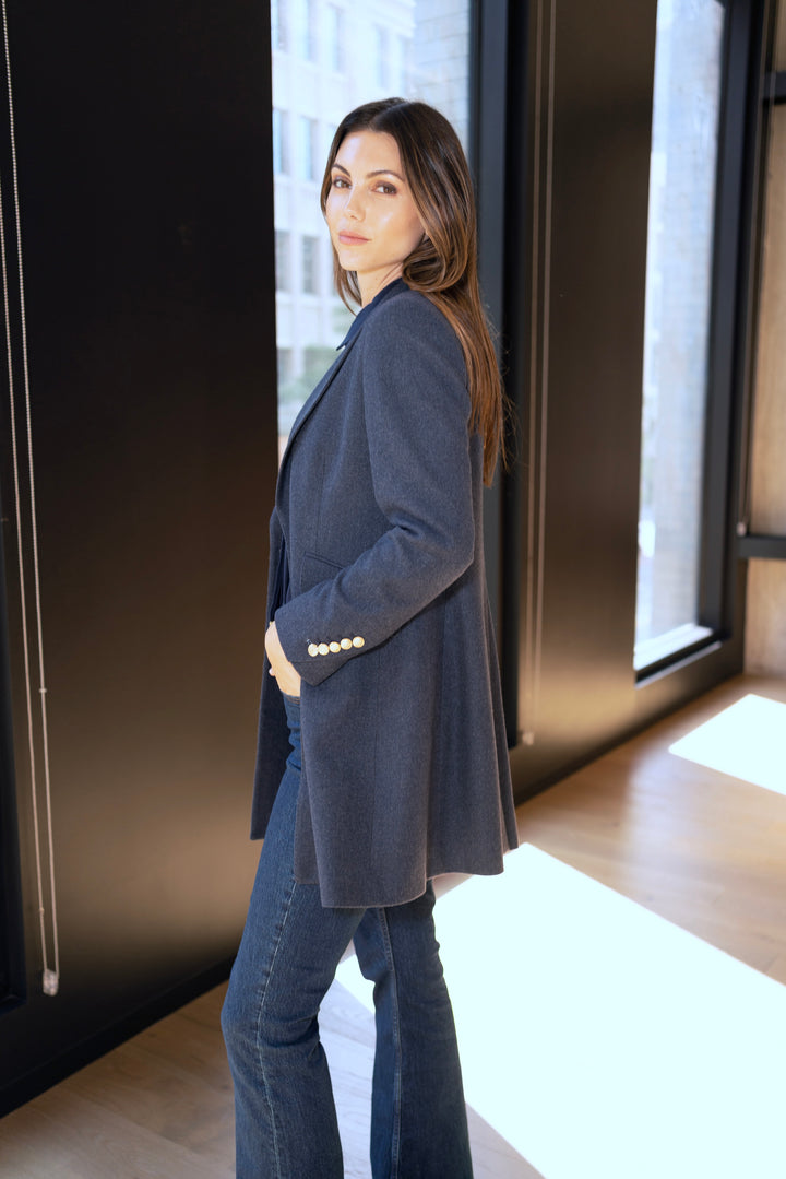 Blue Steel Cashmere Blend Duster Coat