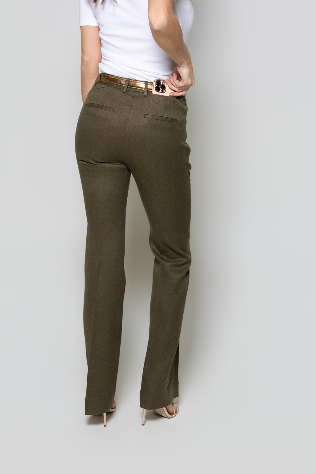 Flare Trouser - Olive Grove