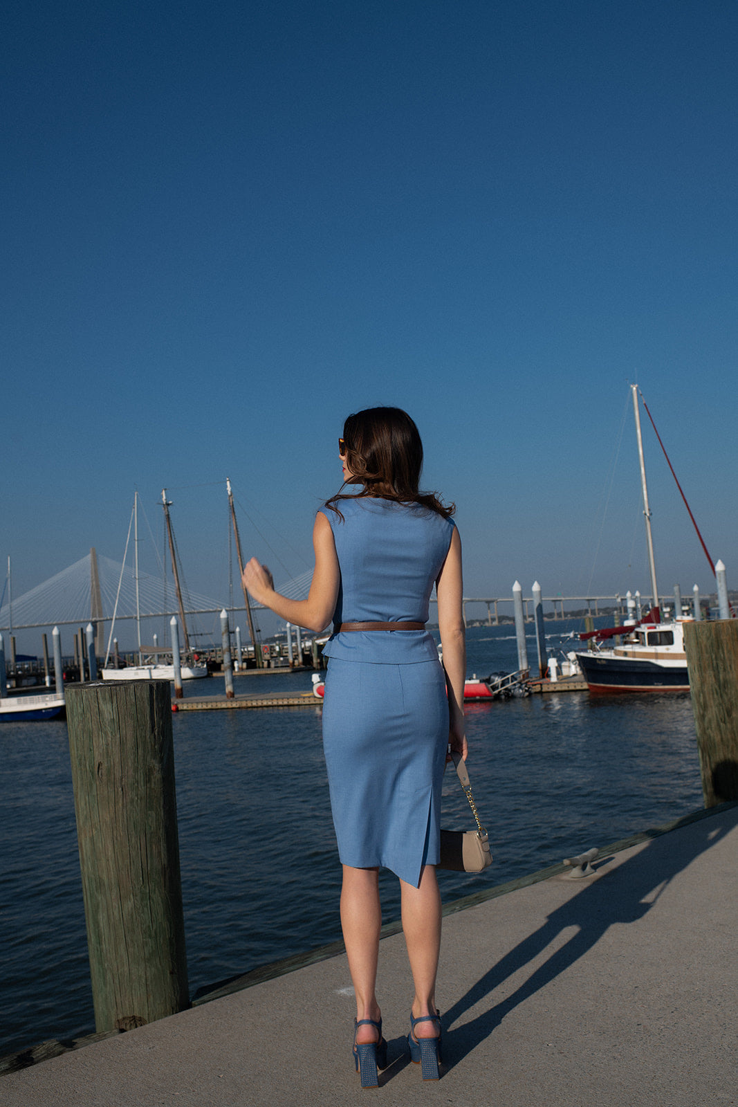 Bateau Neck Top - Sea Spray Blue