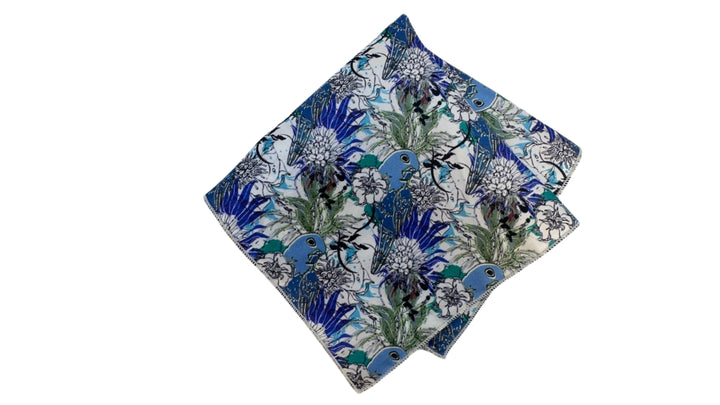 Pocket Square with Tropical Bird Print