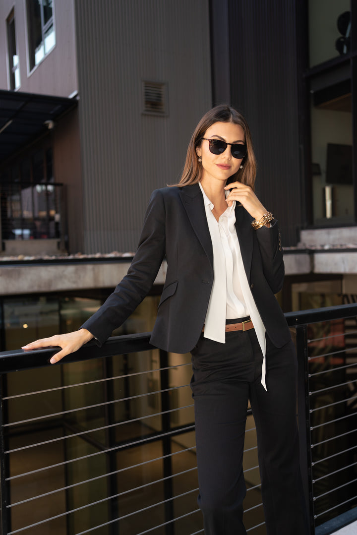 Bleeker Black Denim Blazer