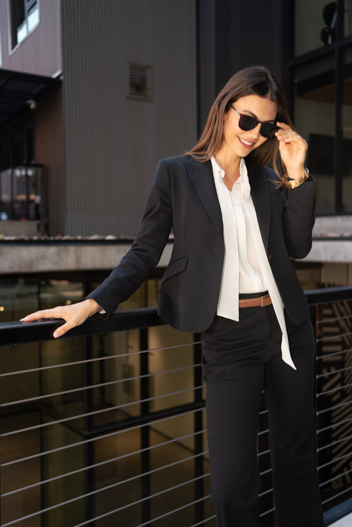 Bleeker Black Denim Blazer