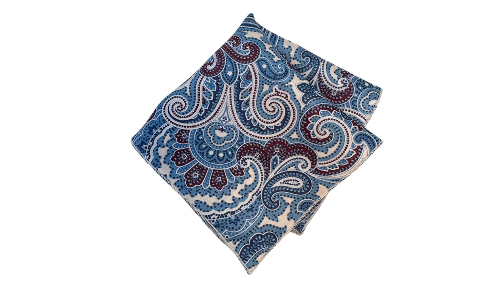 Fuchsia Paisley pocket square