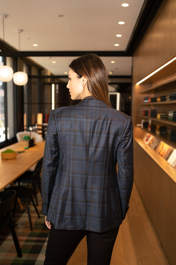 Boardroom Blue Plaid Blazer