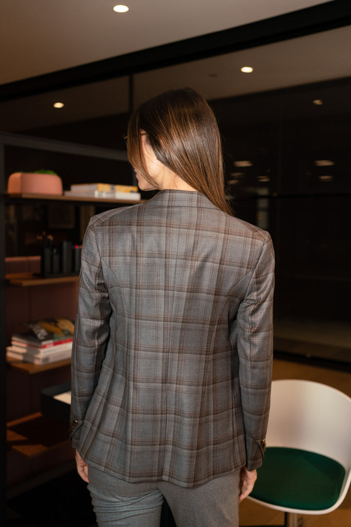 Boardroom Grey Plaid Blazer