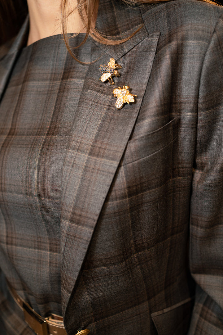 Boardroom Grey Plaid Blazer