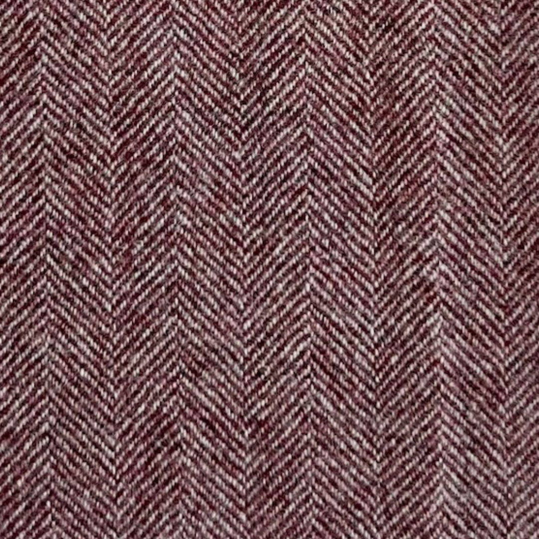 Flare Trouser - Burgundy Herringbone