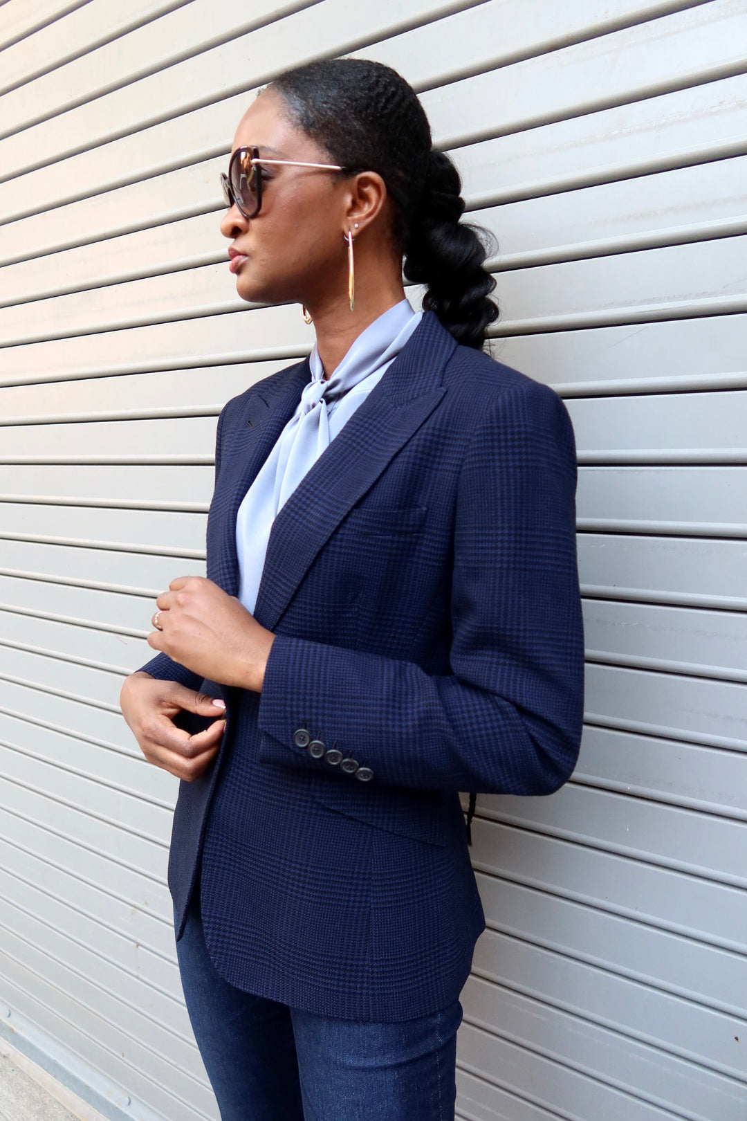 Blazer - Glen Plaid Black &amp; Navy