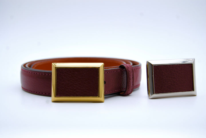 Belt - Italian Pebble Bordeaux