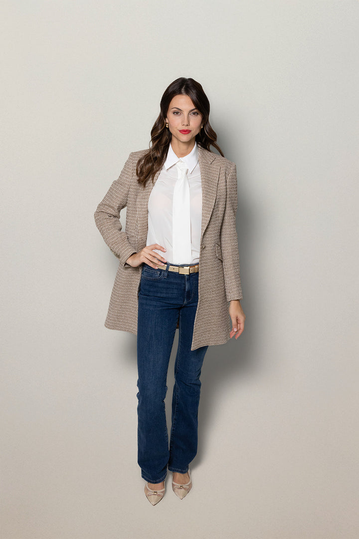 Duster Coat - Soft Umber Bouclé