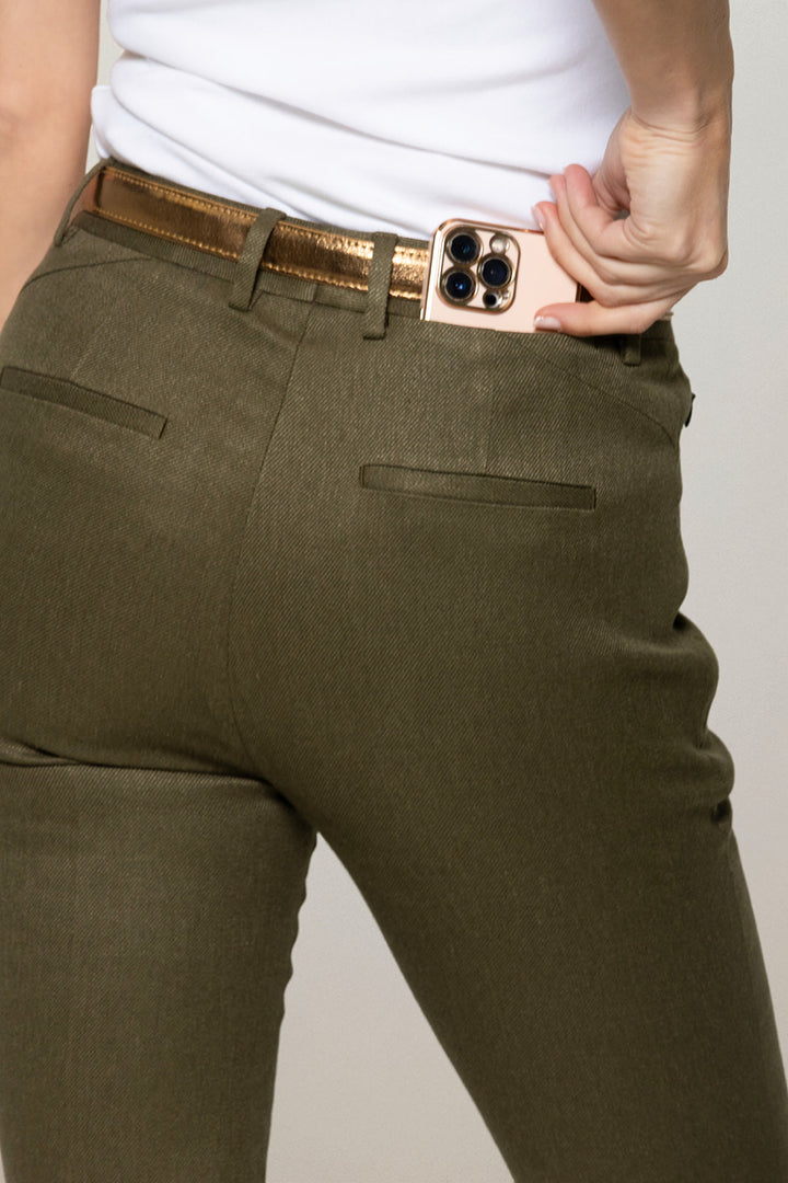 Flare Trouser - Olive Grove