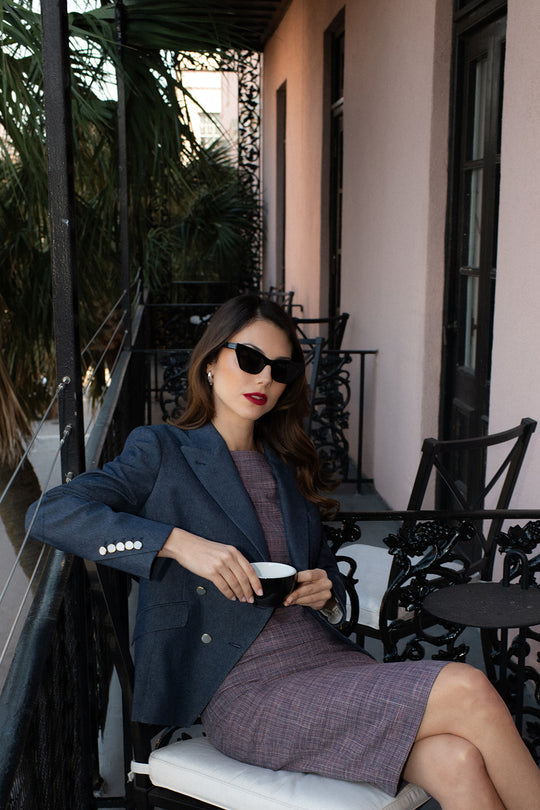 The Midnight Sparkle Oversized Blazer