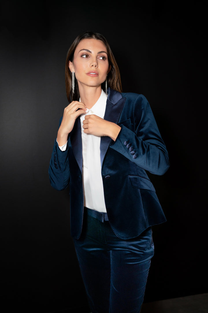 Tuxedo Jacket - Ink Velvet