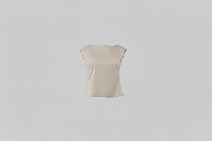 Bateau Neck Top - Bergamo Beige