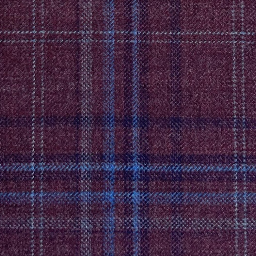 Flare Trouser - Purple Blue Plaid