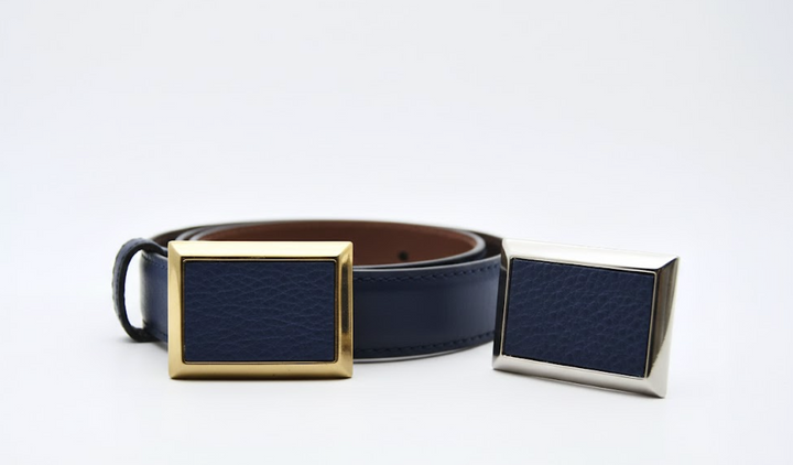 Belt - Italian Pebble Navy Blue