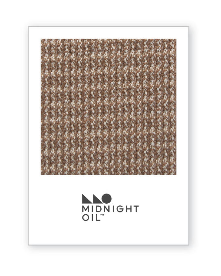 Brown White Cotton Boucle