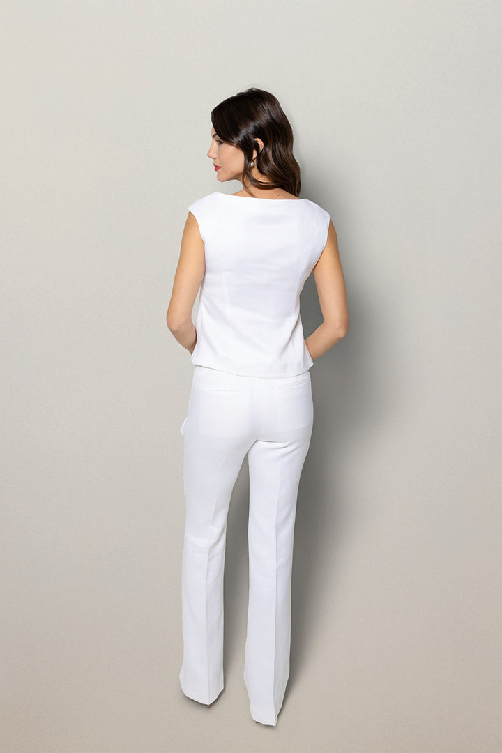 Flare Trouser - Cloud White
