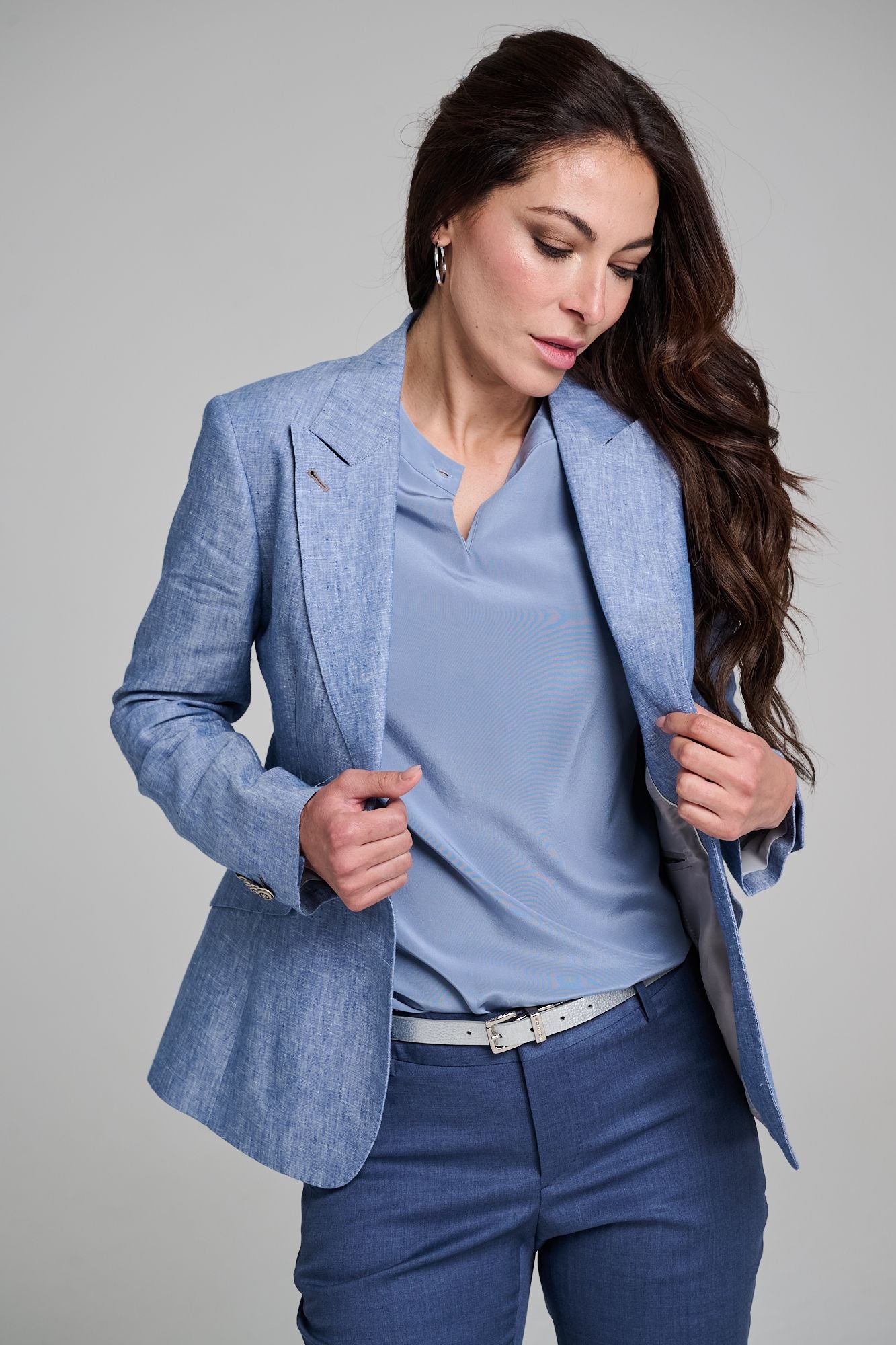 Blazer - Sicilian Blue Chambray – Midnight Oil