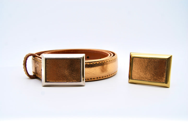 Belt - Alaska Leather Bronze Metallic