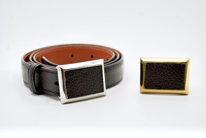 Belt - Italian Pebble Chocolate Brown