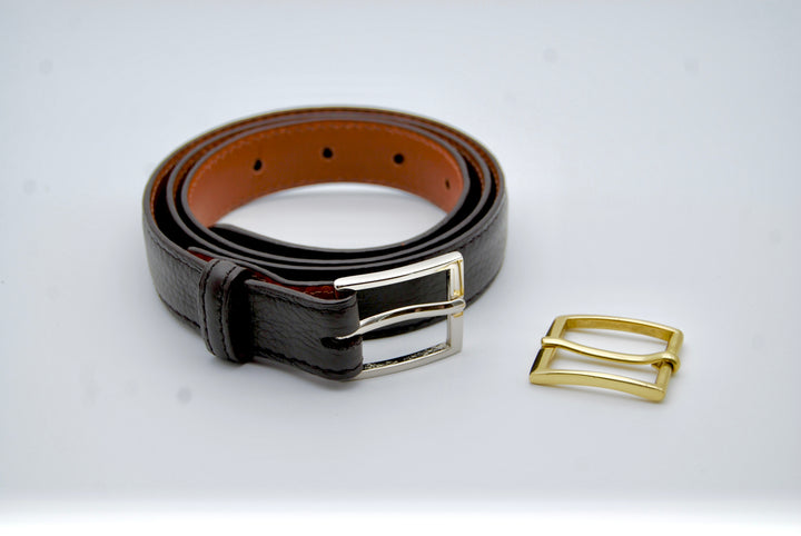 Belt - Italian Pebble Chocolate Brown